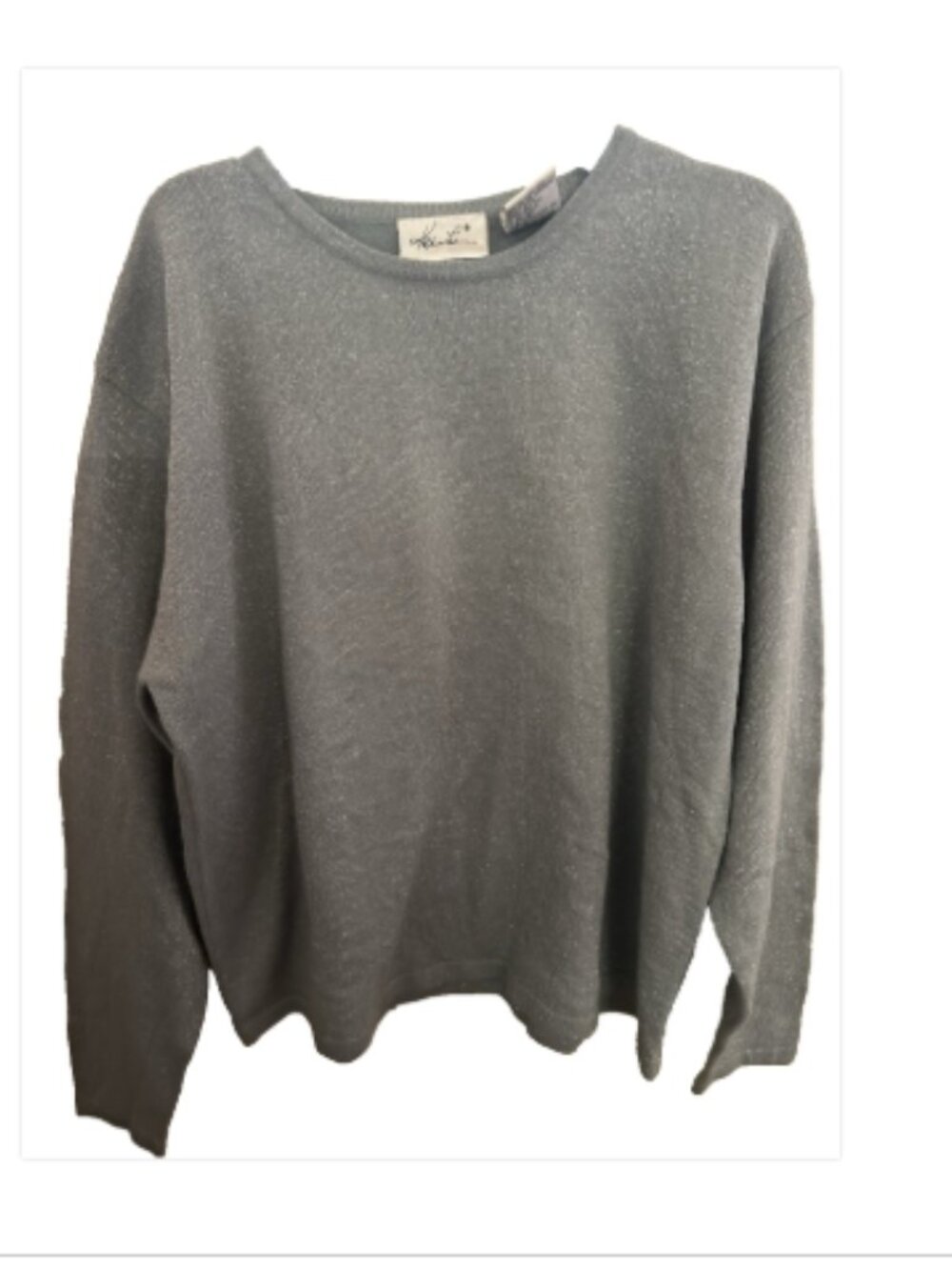 ✨ Kathie Lee Gray Shimmer Sweater XL Lightweight Metallic Knit Top 💫